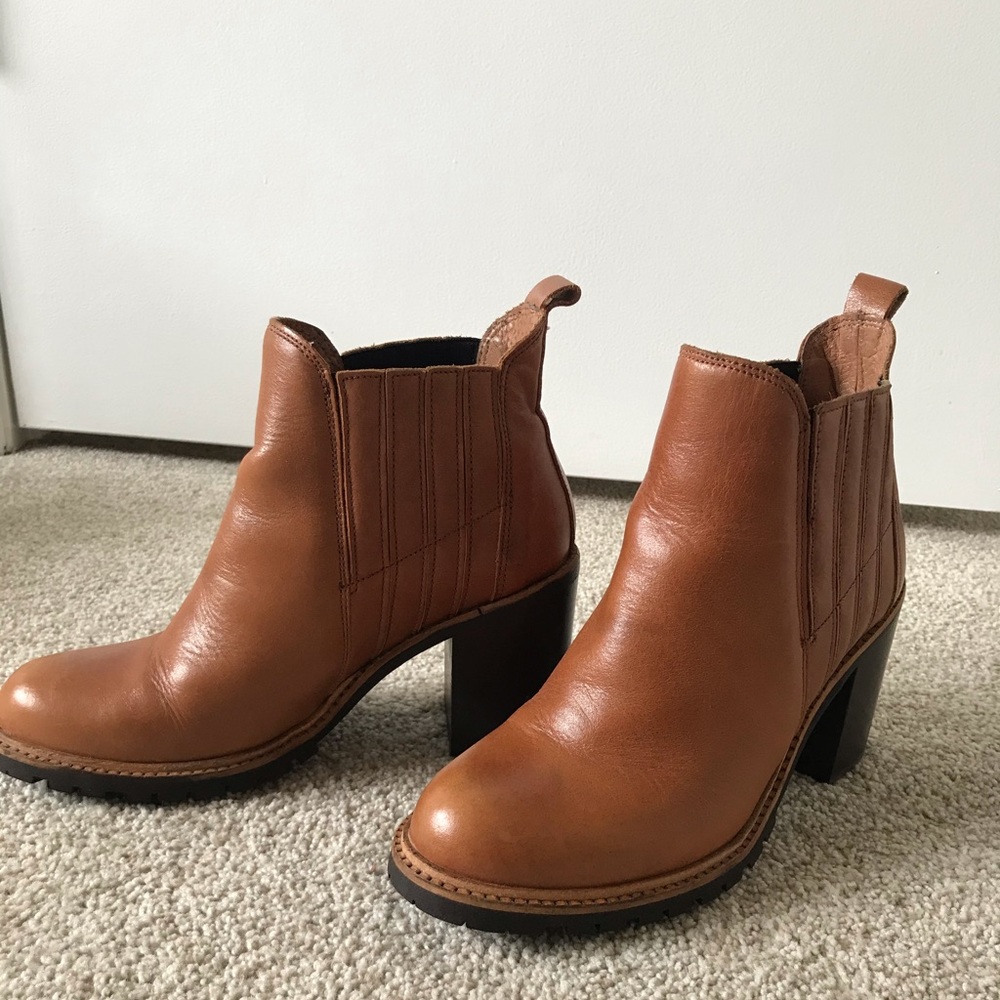 Kurt Geiger London Tan Leather Ankle Boots